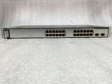 Cisco Catalyst WS-C3750-24PS-S 24 Port PoE Switch Good Condition, w/ Rack Ears picture
