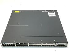 Cisco WS-C3750X-48PF-S 48 Port PoE Gigabit Switch w/ C3KX-NM-1G & PSU 1100WAC picture