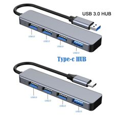 Practical 4 Port USB 2.0 Hub Splitter Powered 5Gbps Keyboard Type C Adapter picture