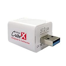 iXflash Cube 512GB iPhone iPad Auto Backup Photo Storage Memory Drive MFi USB-A picture
