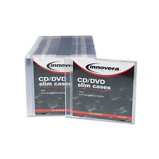 Innovera CD/DVD Polystyrene Thin Line Storage Case Clear 50/Pack 85826 picture