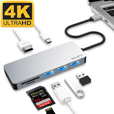 EQUIPD Aluminum USB-C Hub Type C to 4K HDMI USB Ports Card Read Charging Adapter picture