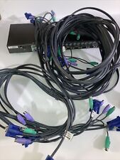 IOGEAR MiniView Ultra+ 8-Port VGA/PS2 KVM Switch GCS78 + 7 Cables 6’ & 10’ FT picture