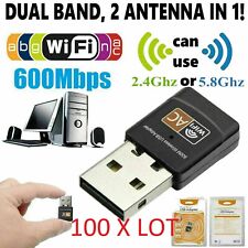 100 X LOT AC600 Mbps Dual Band 2.4/5Ghz Wireless USB Mini WiFi Network 802.11 picture