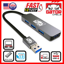 USB 3.0 Hub 4-Port Adapter Charger Data Sync Super Speed PC Mac Laptop Desktop picture