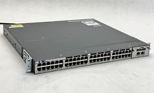 Cisco 3750-X WS-C3750X-48T-S V04 48-Port Gigabit Switch w/ C3KX-NM-10GT + 1*PSU picture