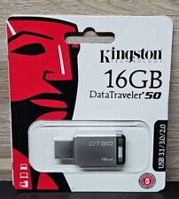 Kingston DataTraveler DT50 16GB, USB 3.0 Flash Drive, Metal/Green Casing picture