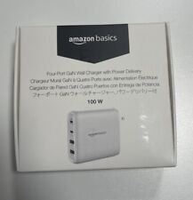Amazon Basics Laptop & Cell 4-Port GaN Charger; 2 USB-C (100W, 18W) & 2 USB-A picture