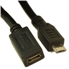 6ft USB 2.0 Micro-B 5-Pin EXTENSION Male/Female Cable  Nickel Plated picture