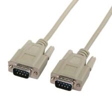 3 6 10 15 25 50 100 FT DB9 9-Pin RS232 Male to Male Serial Port Cable Ivory LOT picture