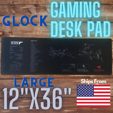 Extended Large GLOCK Gun Style Gaming Mouse Pad Computer Keyboard Mat XL picture