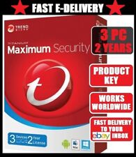 TREND MICRO MAXIMUM SECURITY 2024 - 3 PC 2 YEAR PROTECTION - FAST DELIVERY NOW picture