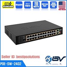 BV-Tech POE-SW2402 | 24 Port PoE+ Switch with 2 Gigabit Ethernet, Long Range picture