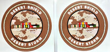 US Desert Shield Storm Veteran Sticker-2 Choco Chip Camo 90-91 Gulf War Campaign picture