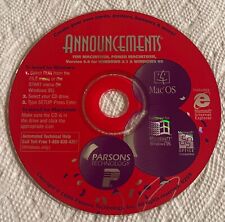 1996 Parsons Technology Announcements 5.0 CD for Mac, Windows 3.1 & 95 Vintage picture