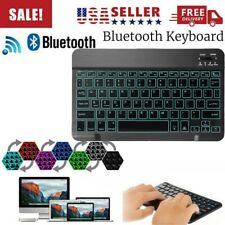 RGB LED Bluetooth Wireless Keyboard Slim for iPhone iPad Android Tablet Windows picture