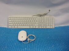 Apple White Aluminum USB Wired Keyboard A1243 and Apple wired Mouse A1152 picture