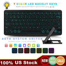 Rechargeable LED Wireless Bluetooth Keyboard MAC iOS Android PC iPad Tablet USA picture