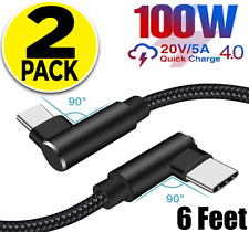 2 Pack 6FT USB-C to USB-C Cable Braided Fast Charger Charging Data Type-C Cord picture