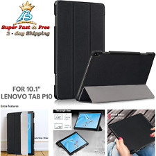 Hard Slim Case Faux Leather Smart Cover Stand Folio For Lenovo Tablet  P10 Black picture