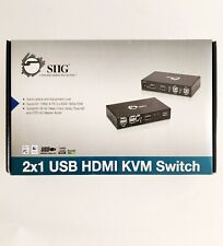 SIIG 2X1 USB HDMI KVM Switch CE-KV0011-S1 (New Open Box) picture
