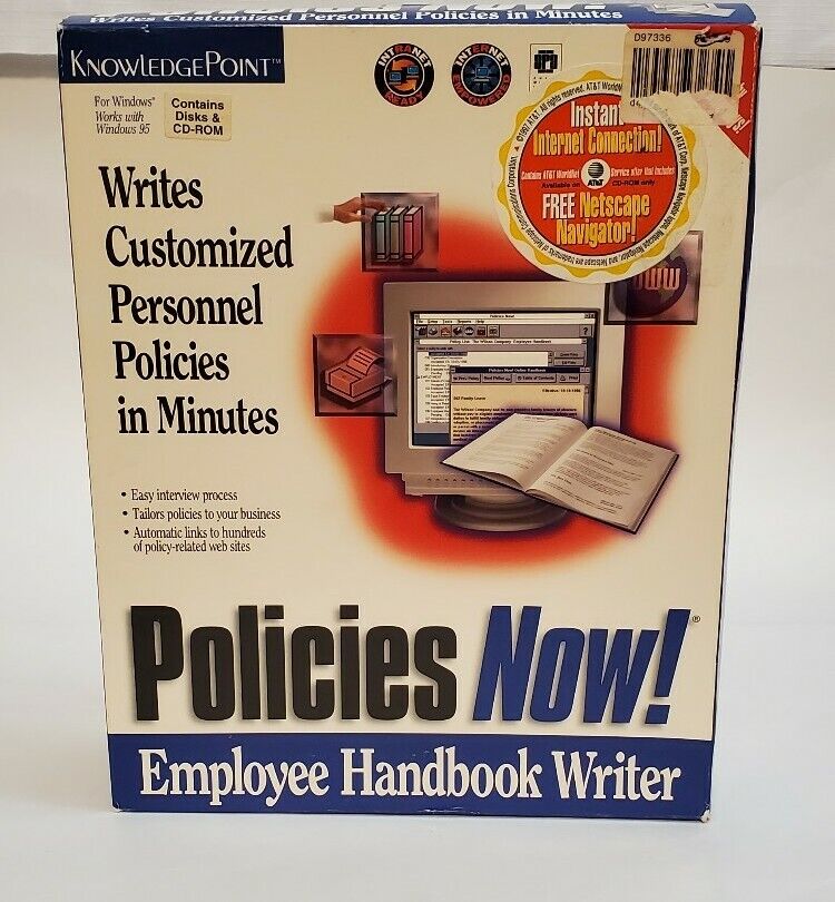 Policies Now PC CD Customized Employee Legal Work Handbooks Tools Vtg