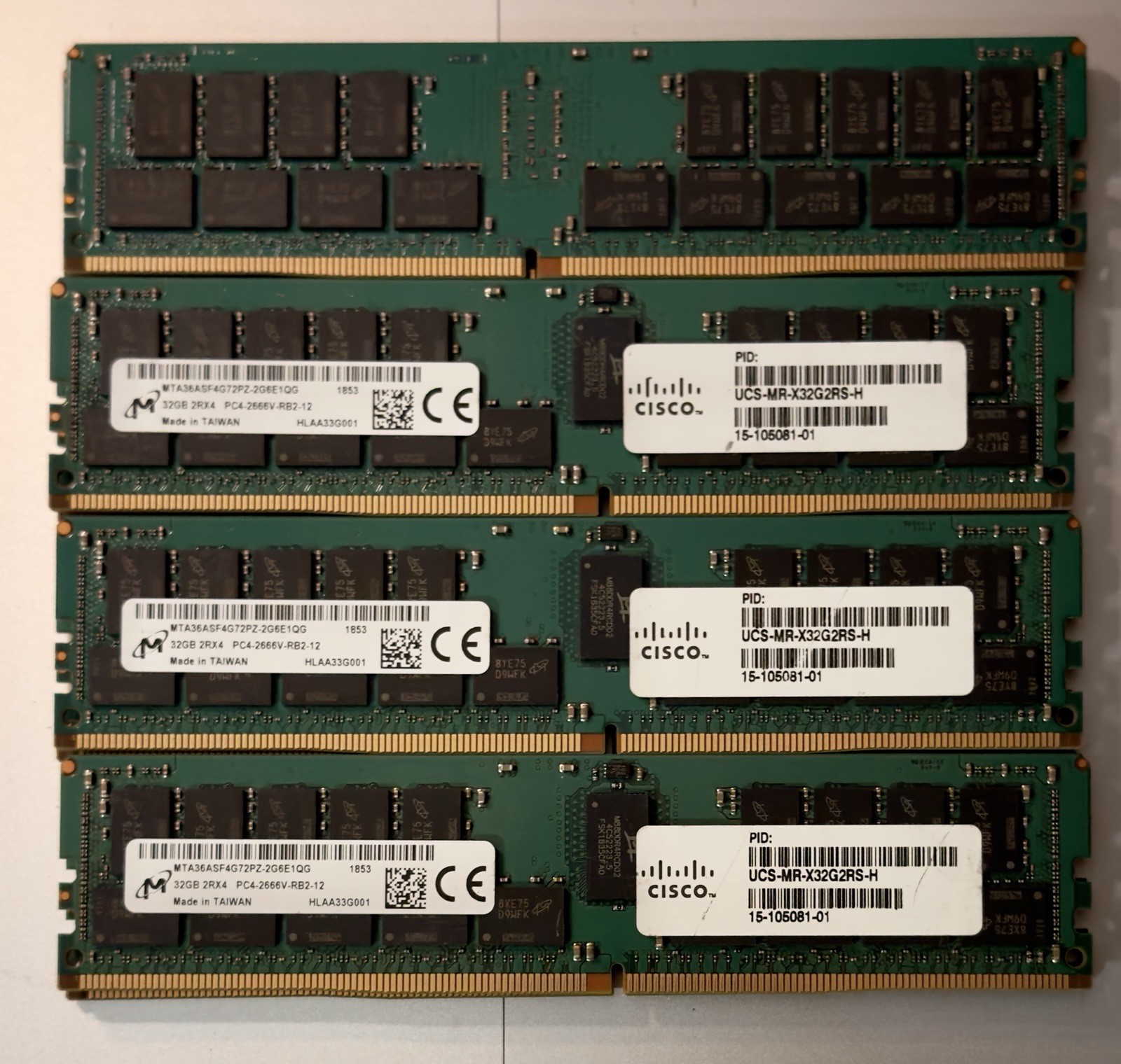 (LOT of 8) Samsung 32GB 2Rx4 PC4-2666V-RB2-12 DDR4 Cisco Server RAM Tested 100% (LOT of 8) Samsung 32GB 2Rx4 PC4-2666V-RB2-12 DDR4 Cisco Server RAM Tested 100%