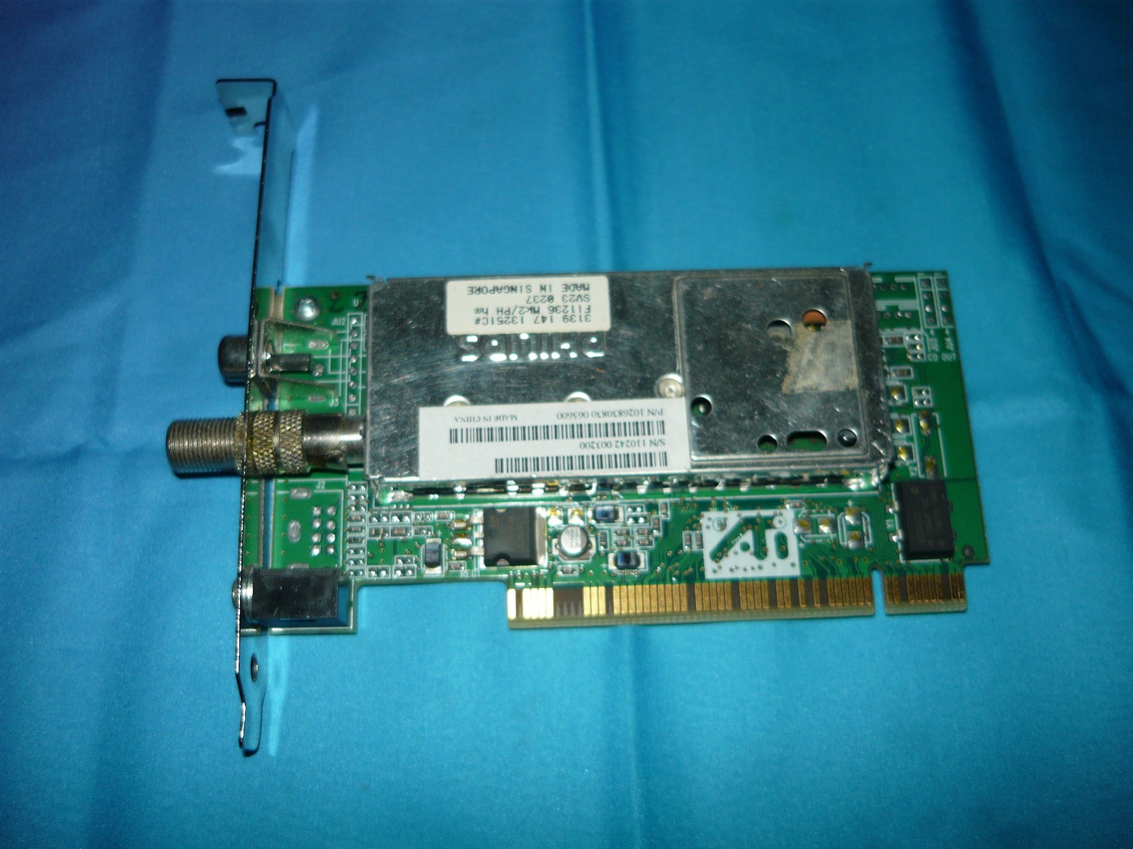 Vintage ATI Philips TV-FM Tuner and Composite Video Input Card PCI Used Vintage ATI Philips TV-FM Tuner and Composite Video Input Card PCI Used