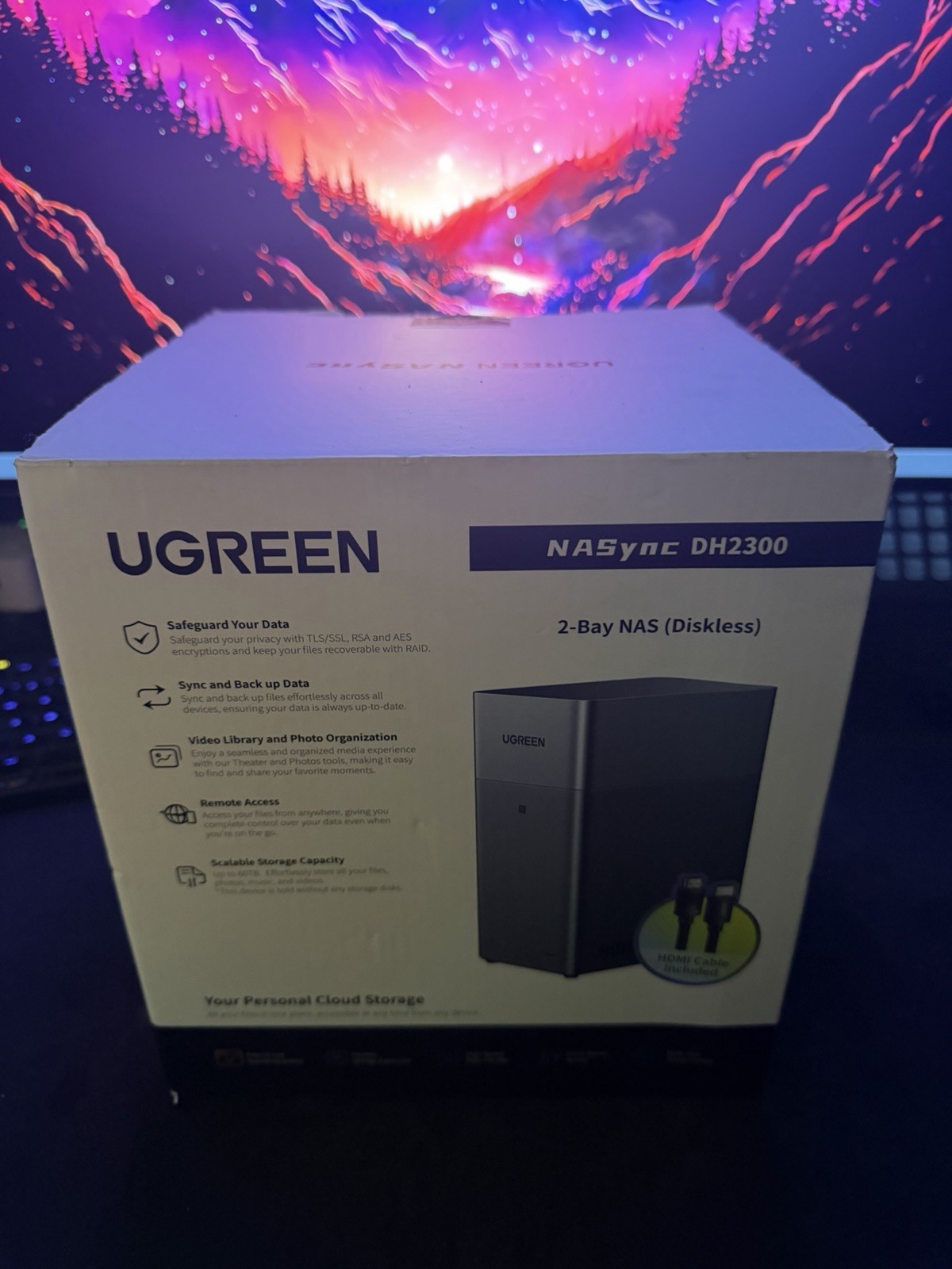DH2300 UGREEN NASync DH2300 Storage Hub with HDMI Cable 2-bay, Rockchip RK3576 8