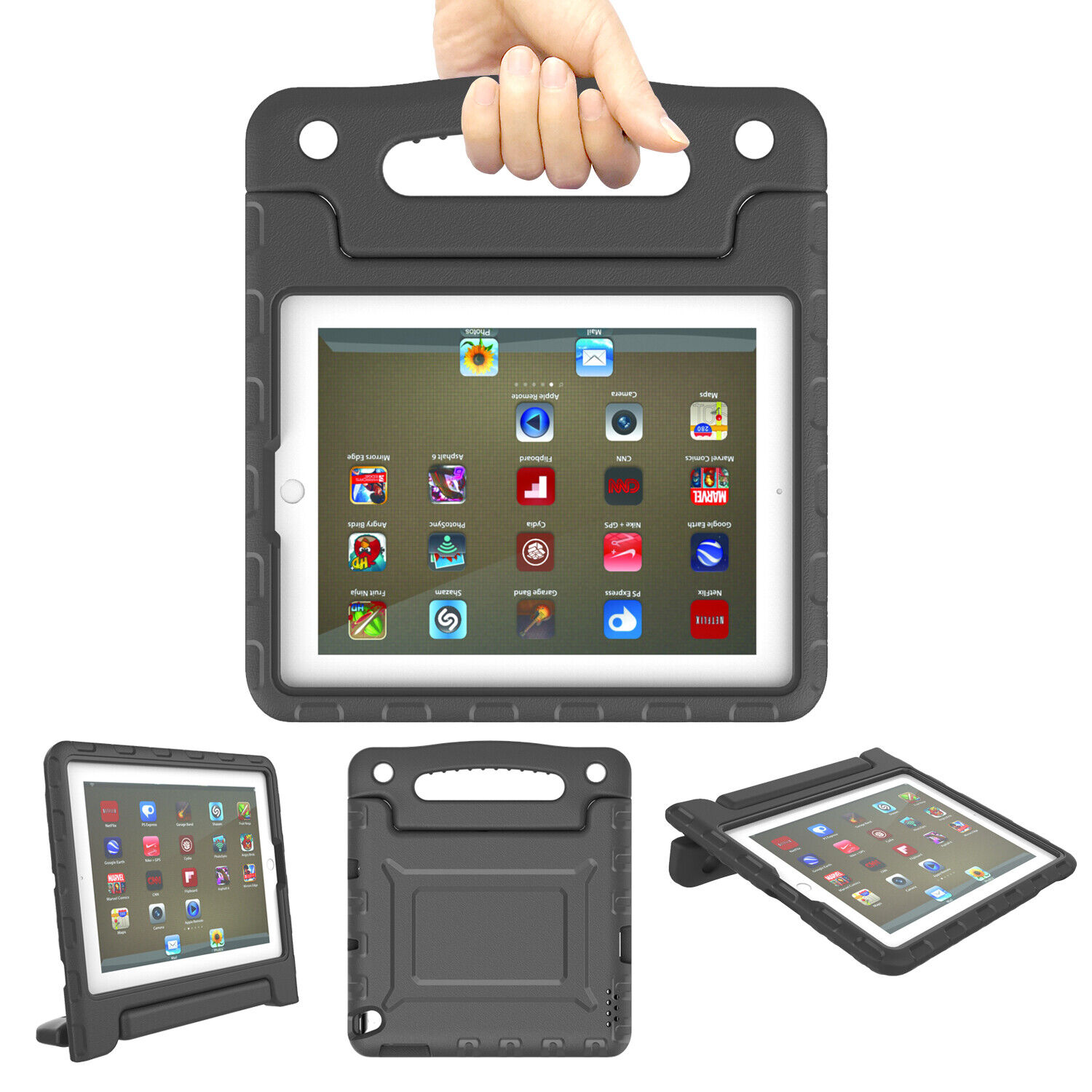 Kids Case for iPad 2nd, 3rd, 4th- Generation Lightweight Shockproof Handle Stand
