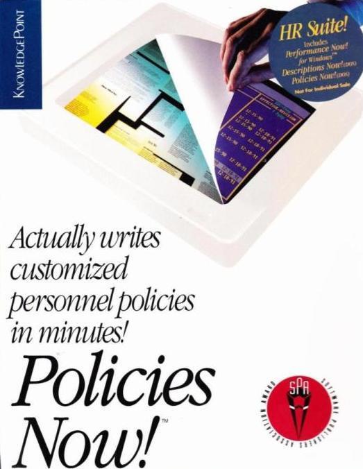 Policies Now 1.5 + Manual PC write publish maintain business employee handbooks