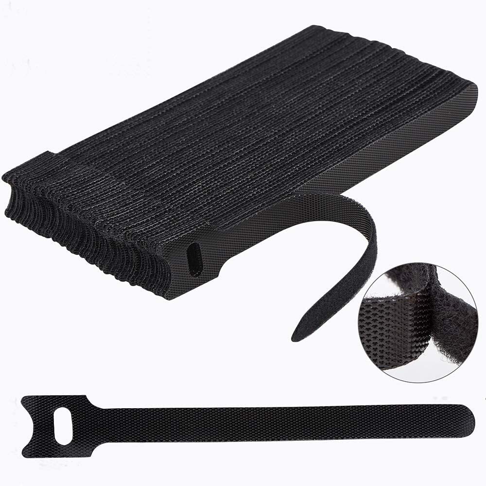 50-100pcs Cable Straps Wire Cord Hook Loop Ties Reusable Fastening Organizer Lot 50-100pcs Cable Straps Wire Cord Hook Loop Ties Reusable Fastening Organizer Lot