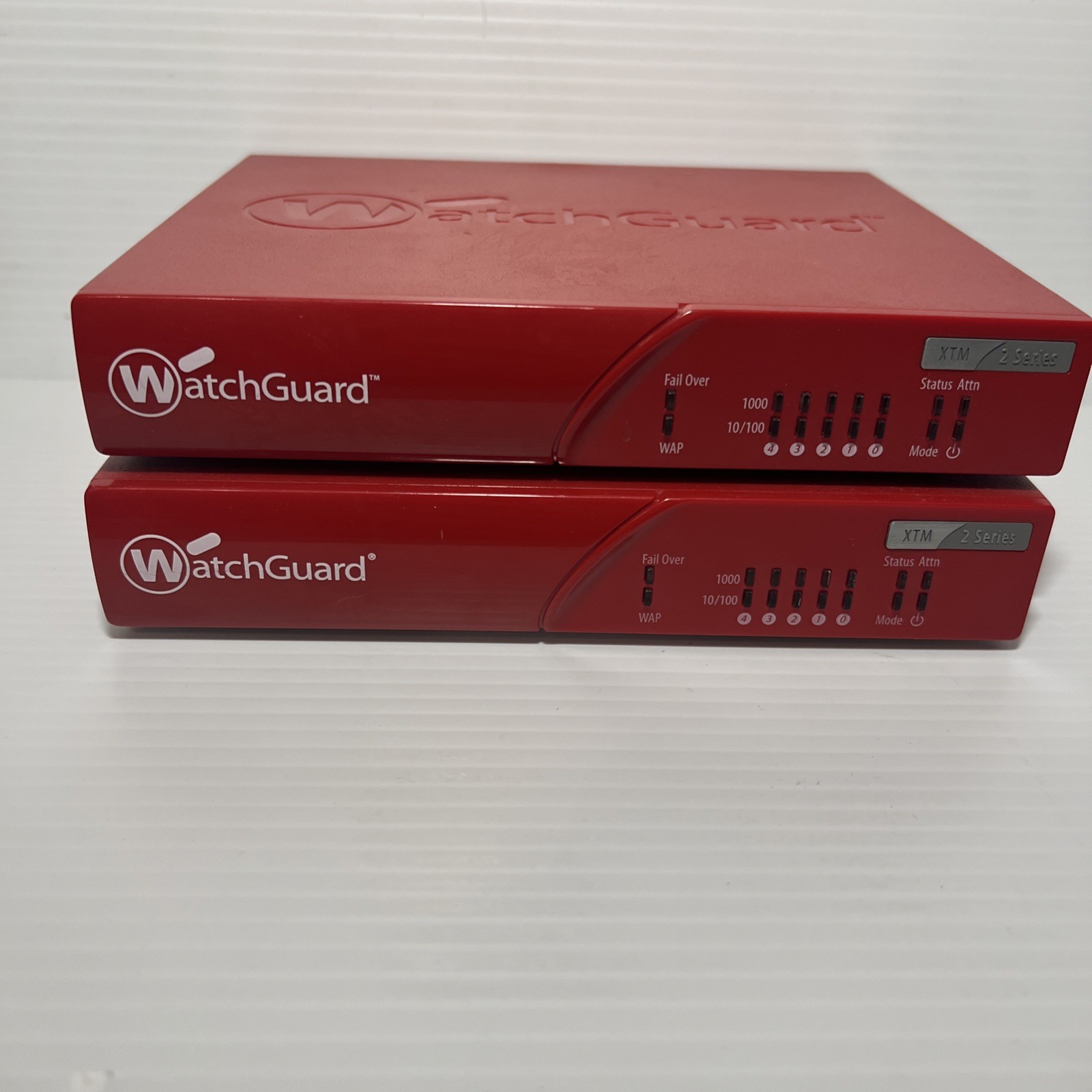 Lot of 2 WatchGuard XTM 2 Series Model# FS1E5 -No Power Cables-Not Tested Lot of 2 WatchGuard XTM 2 Series Model# FS1E5 -No Power Cables-Not Tested