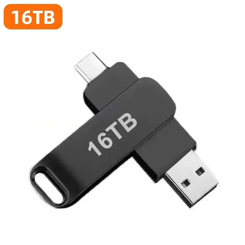 16TB Metal USB 3.2 Flash Drive Dual Type-C OTG Pendrive 16TB Metal USB 3.2 Flash Drive Dual Type-C OTG Pendrive