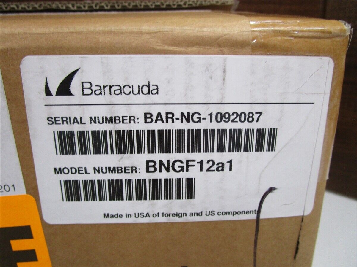 BARRACUDA BNGF12a1 Networks Cloudgen Firewall F12 Bundle NEW