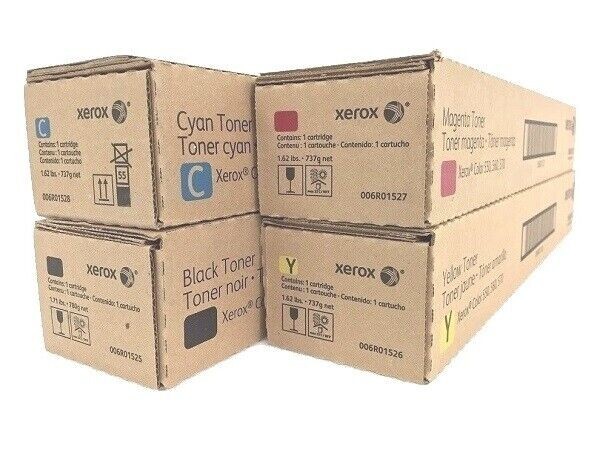 4PK GENUINE XEROX TONER CARTRIDGES DOCUCOLOR 550 560 570 SET CMYK NEW 4PK GENUINE XEROX TONER CARTRIDGES DOCUCOLOR 550 560 570 SET CMYK NEW