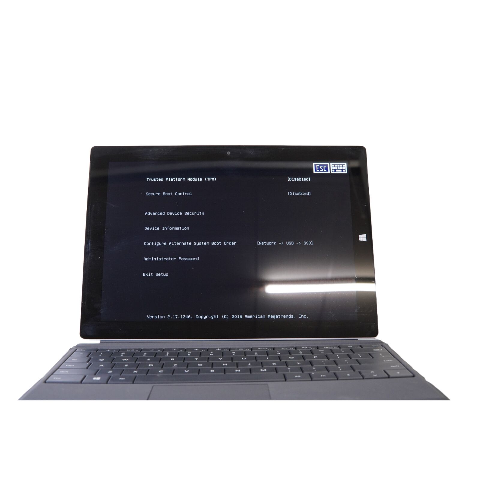 Microsoft Surface 1645  10.8 in Atom Z8700 4 GB DDR4 RAM(NO OS)