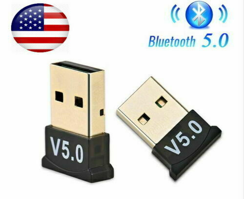 Lot of 5 USB Bluetooth 5.0 Adapter Wireless Dongle Stereo Audio For PC Laptop TV