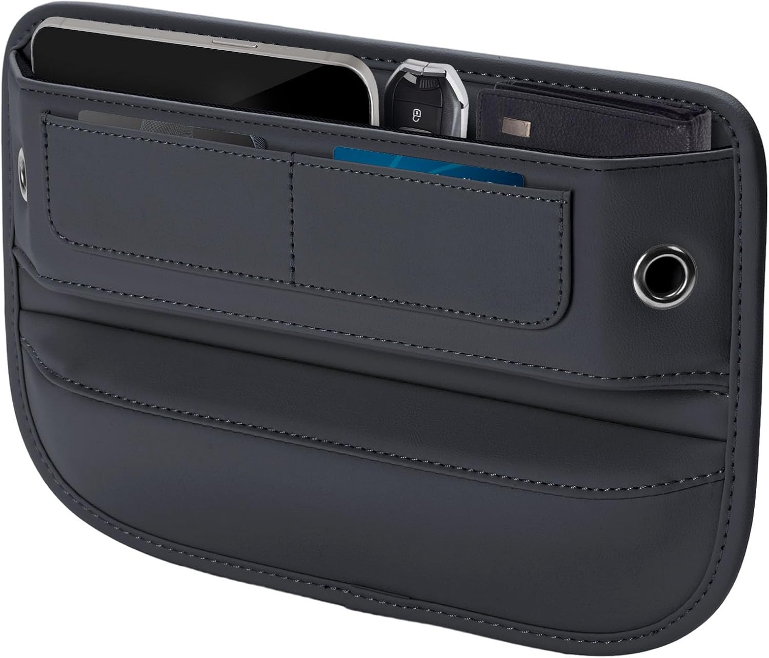 Universal Fit Premium Leather Car Seat Gap Filler Organizer, Center Console Orga Universal Fit Premium Leather Car Seat Gap Filler Organizer, Center Console Orga