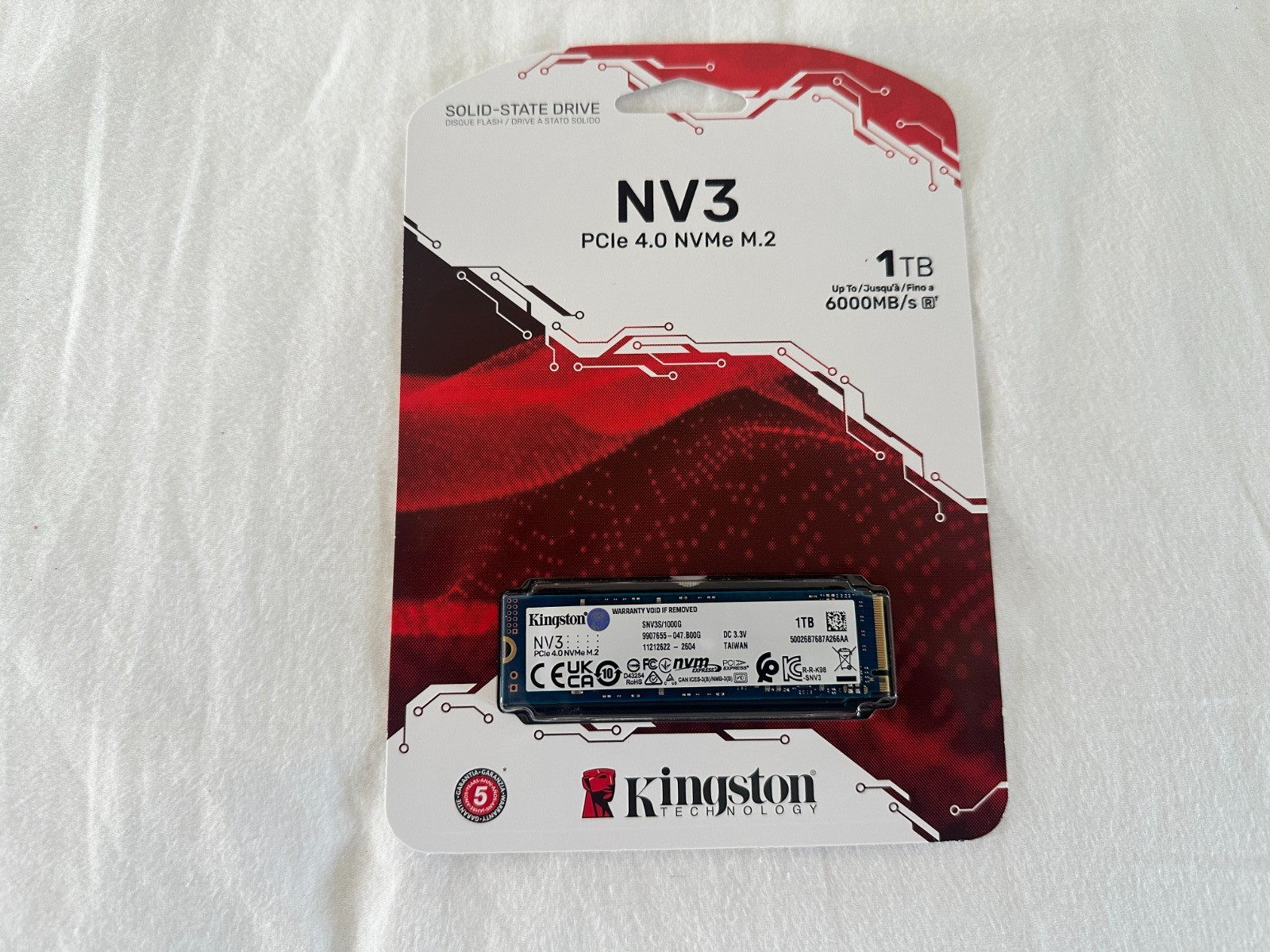 New Kingston NV3 1TB PCIe 4.0 NVMe M.2 2280 Internal SSD SNV3S/1000G New Kingston NV3 1TB PCIe 4.0 NVMe M.2 2280 Internal SSD SNV3S/1000G