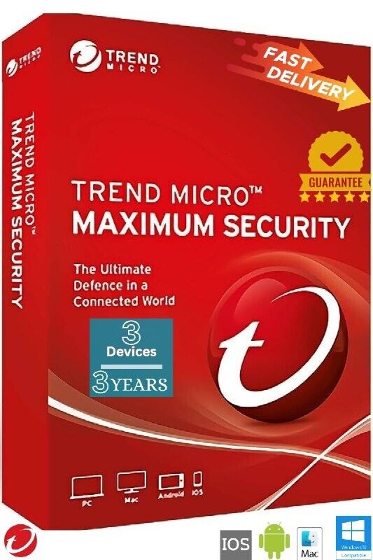 Trend Micro Maximum Security 2024 - 3 Years - 3 Devices