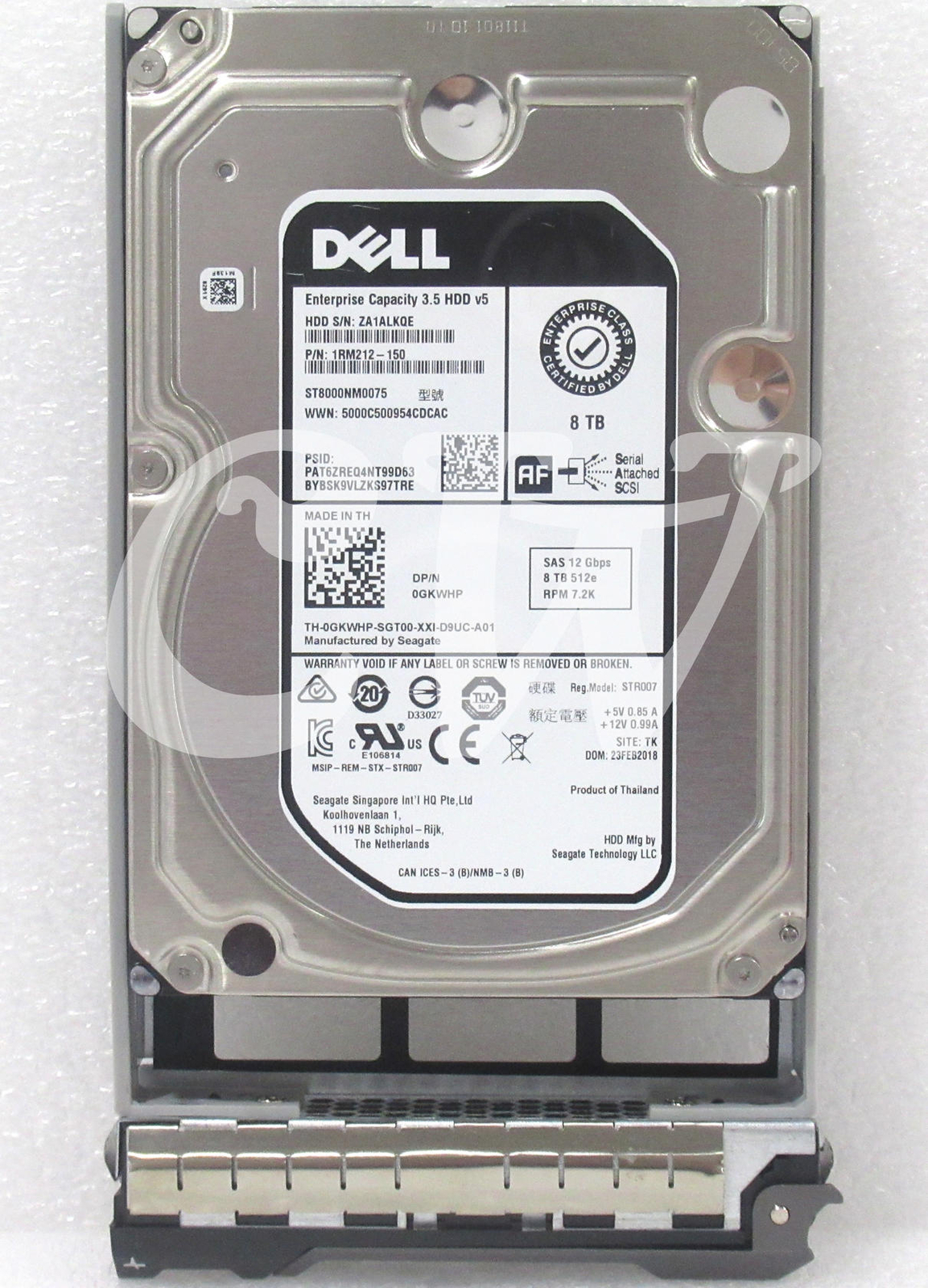 Dell GKWHP ST8000NM0075 8TB 7.2K RPM 12Gb/s 3.5 Dell GKWHP ST8000NM0075 8TB 7.2K RPM 12Gb/s 3.5