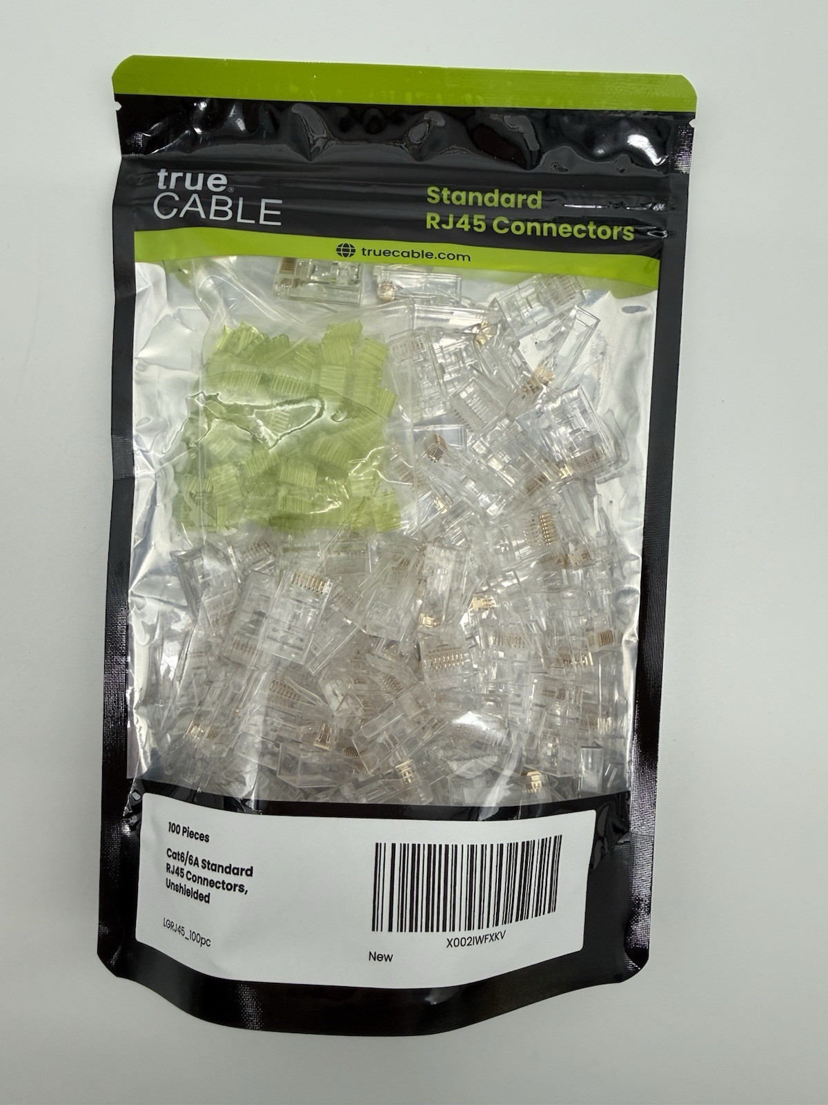 True Cable Cat6/6A Standard RJ45 Connectors Unshielded 100 PCS True Cable Cat6/6A Standard RJ45 Connectors Unshielded 100 PCS