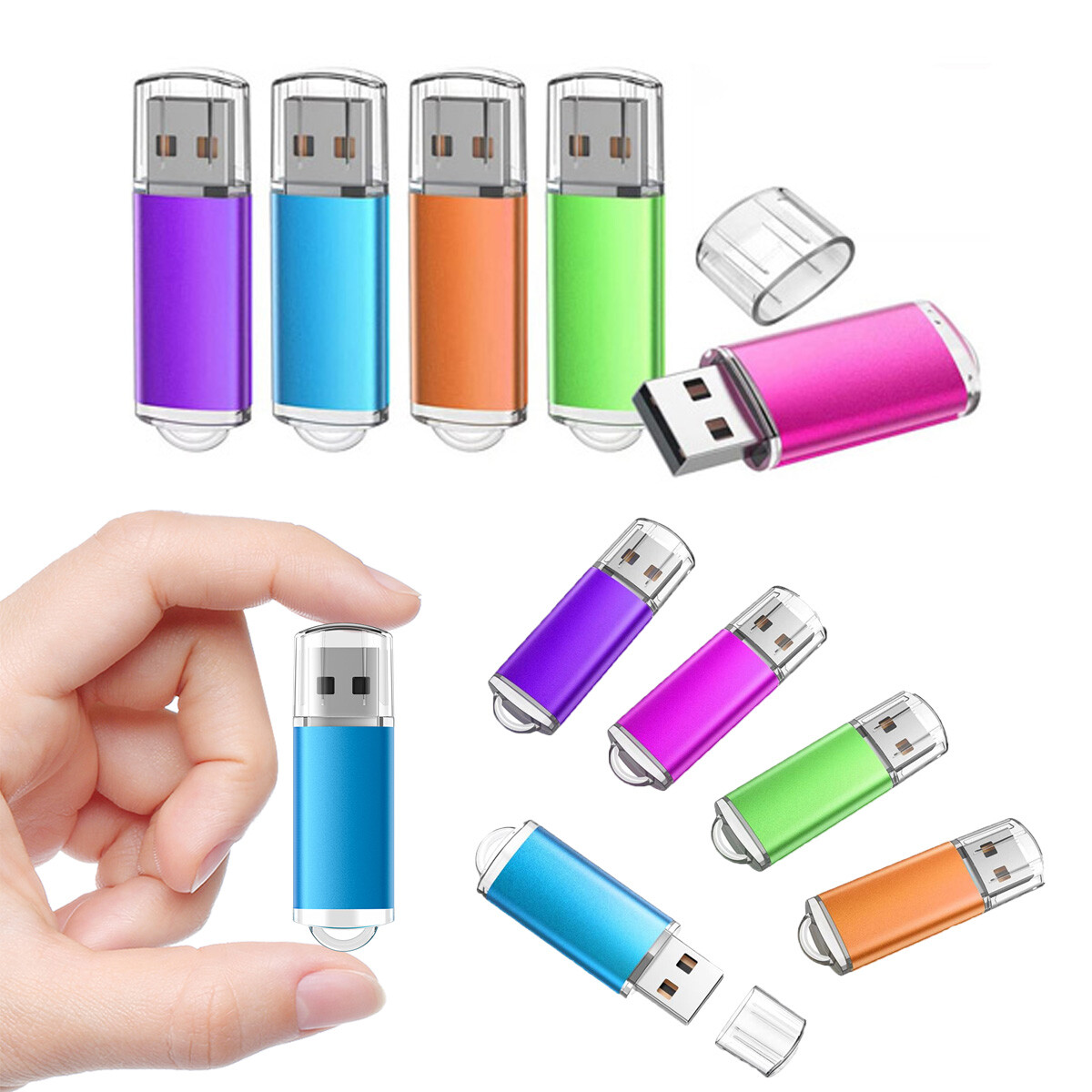 5/10/20Pack 8GB 16GB 32GB USB 2.0 Flash Drive Thumb Pen Drive Memory Sticks Lot