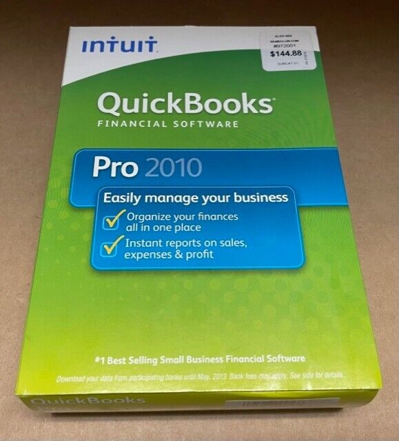 Intuit QUICKBOOKS Pro 2010 CD Version - Pre-owned, Paperwork, License, Product #