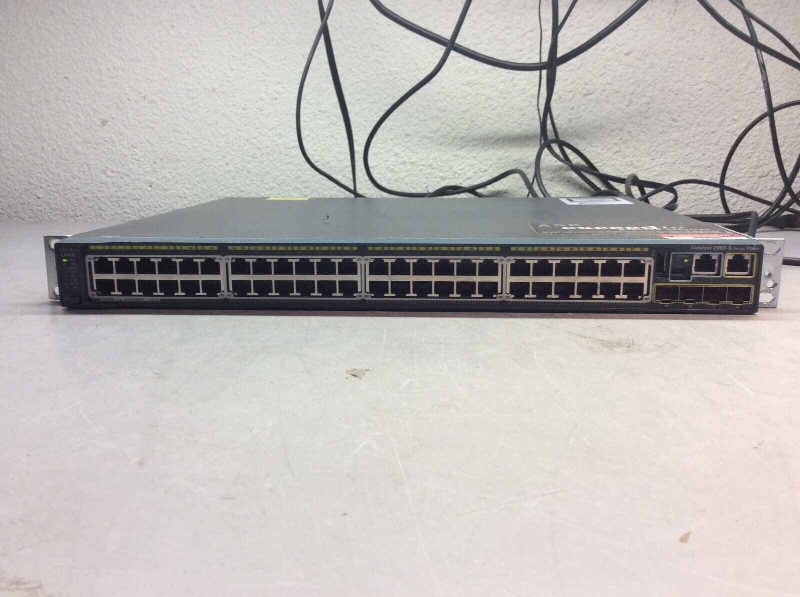 Cisco WS-C2960S-48FPS-L 48 Port PoE+ Gigabit Network Switch