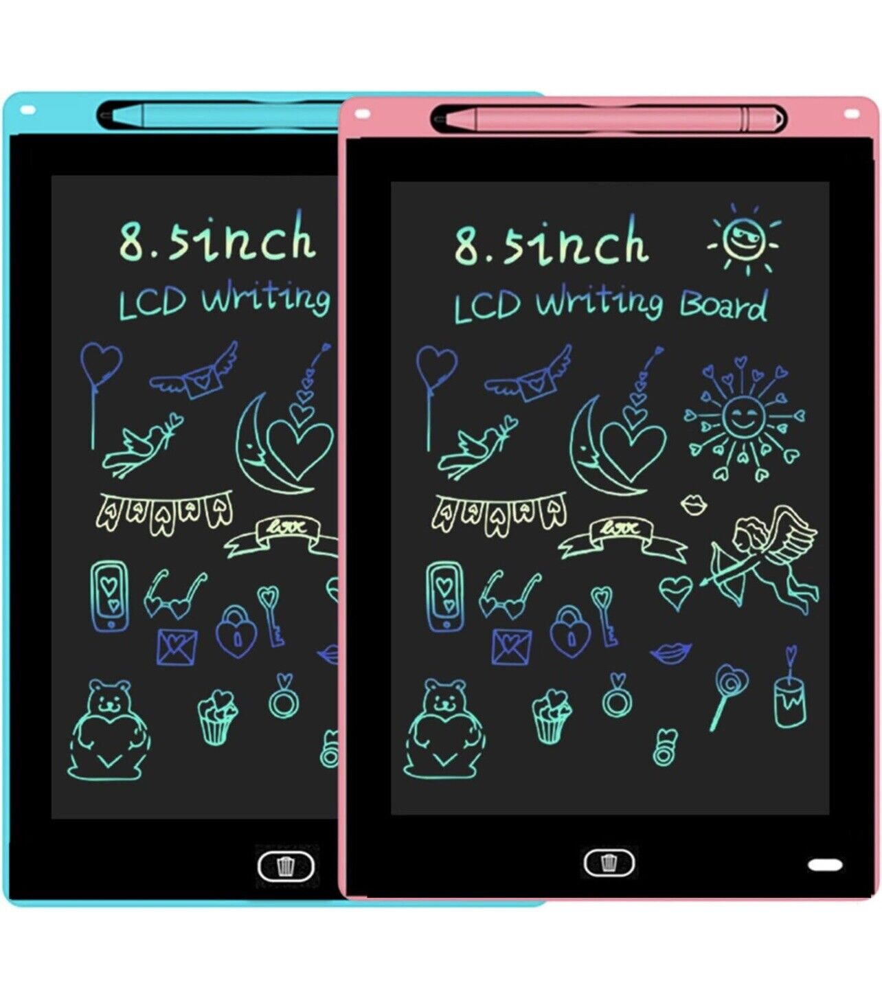2 Pack  8.5-Inch LCD Writing Tablet, Pink and Blue