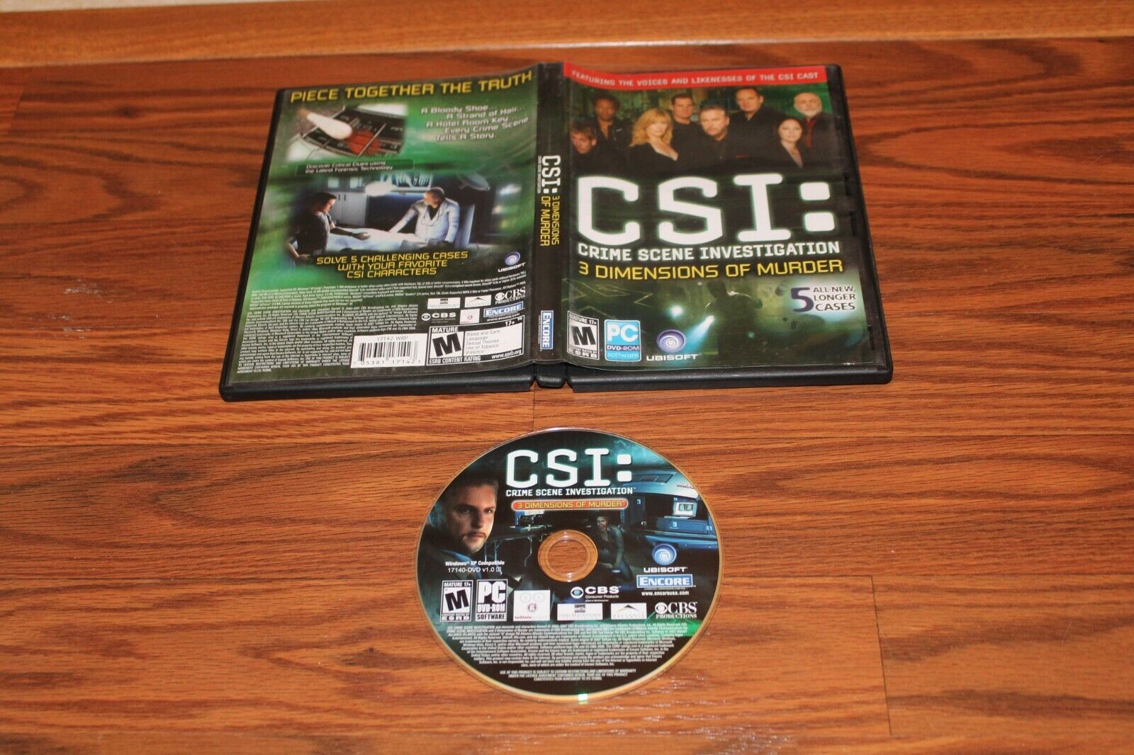 CSI: Crime Scene Investigation 3 Dimensions of Murder (PC, 2006) CD-ROM Game 