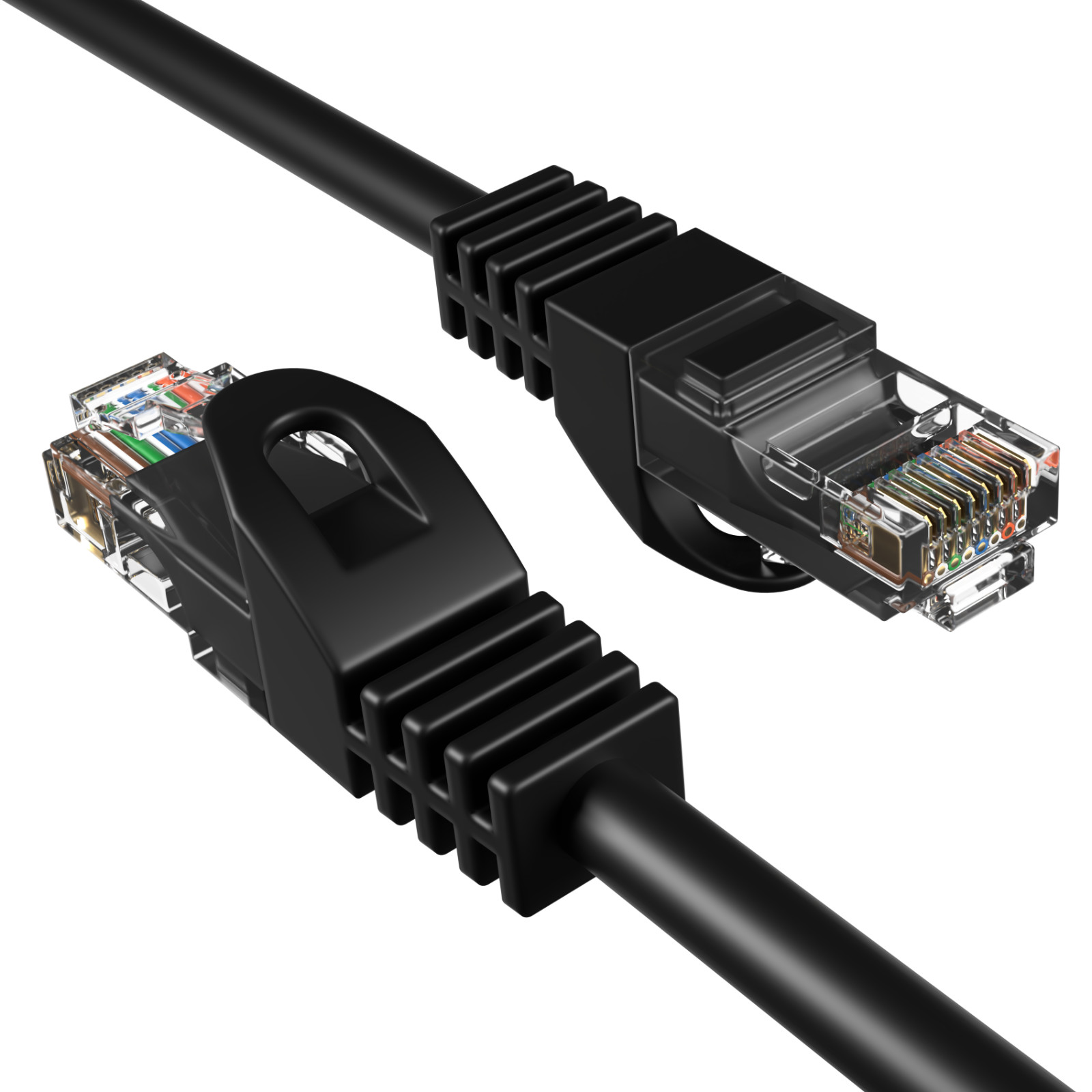 Cat5e Ethernet Patch Cord LAN Network Cable RJ45 UTP 1.5FT – 20FT Pack Lot Black Cat5e Ethernet Patch Cord LAN Network Cable RJ45 UTP 1.5FT – 20FT Pack Lot Black