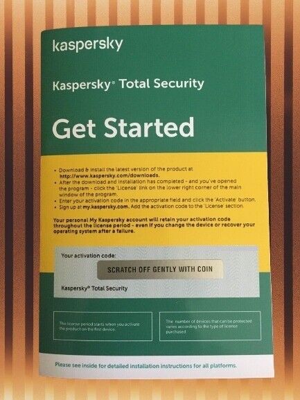100% Original Kaspersky Total Security 2024, 3-Device Key Card , 1 Year